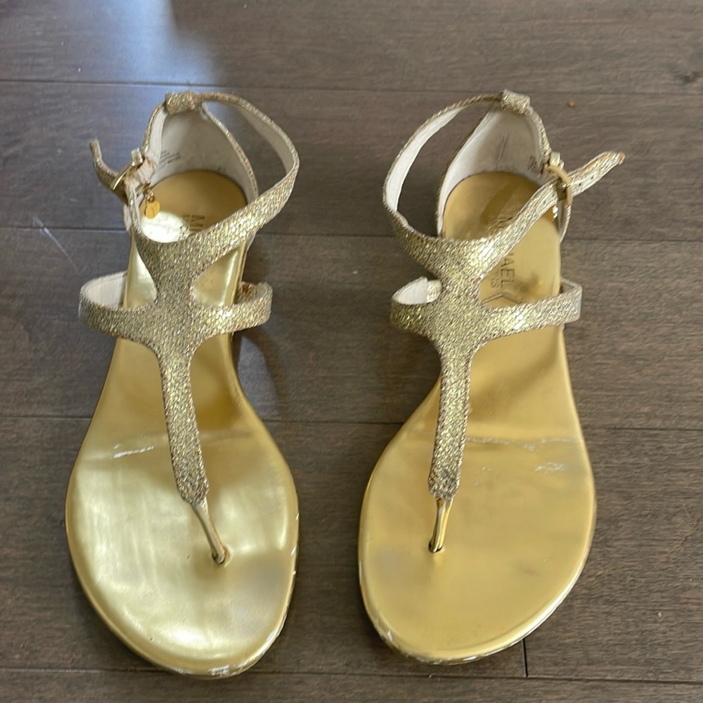 Michael Kors Gold Sandals 7.5